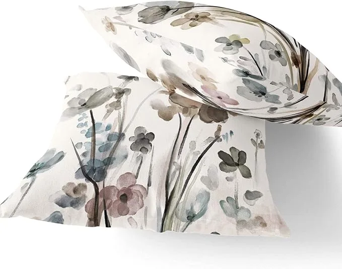 Vellyno | Floral Velvet Pillow Covers Set of 2 - Image 2