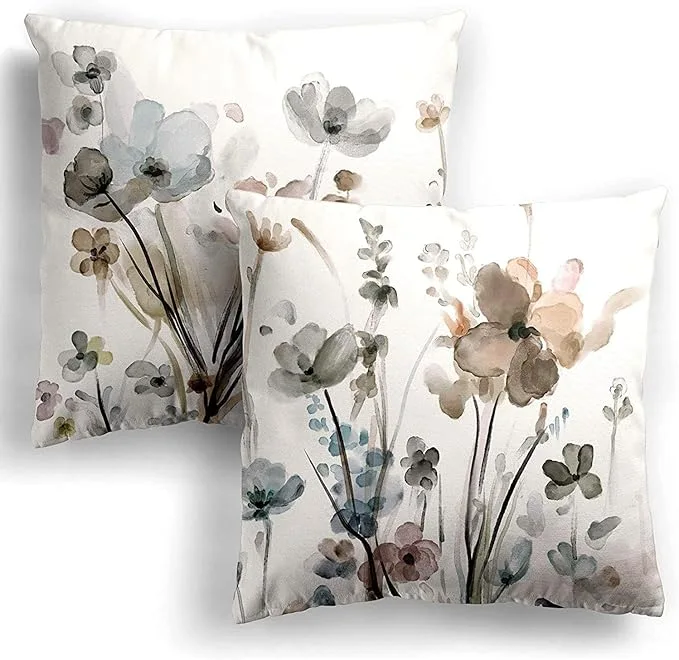 Vellyno | Floral Velvet Pillow Covers Set of 2 - Image 3